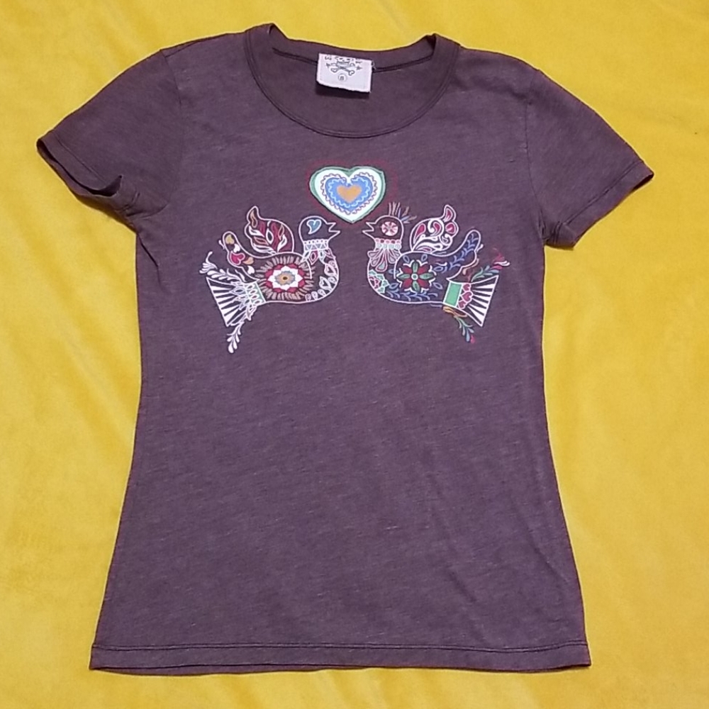 Scrapbook tee with birds - Picture 2 of 14